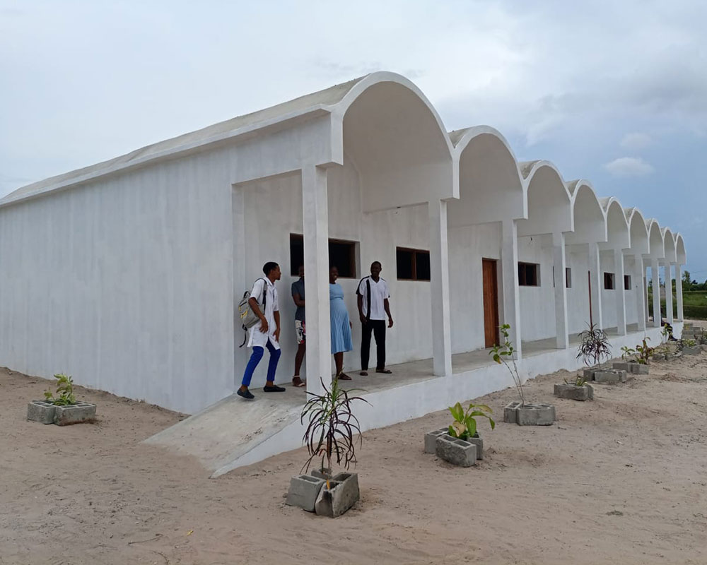 Neubau der Grundschule im Januar 2023 kurz vor der Fertigstellung